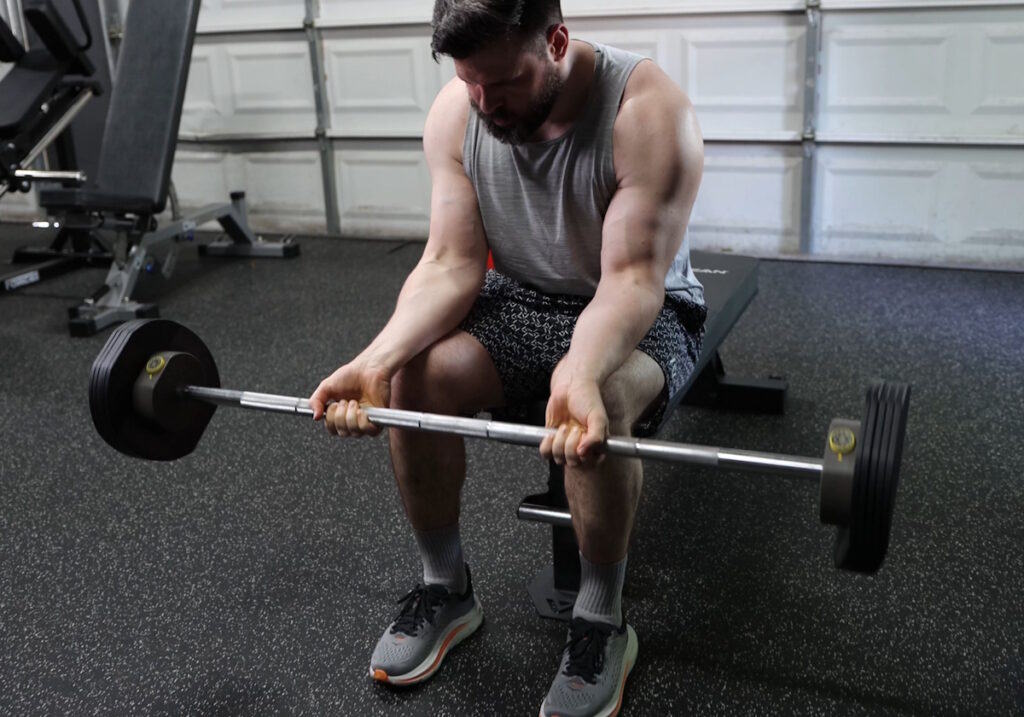 Wrist Curls on the MX Select Adjustable Barbell