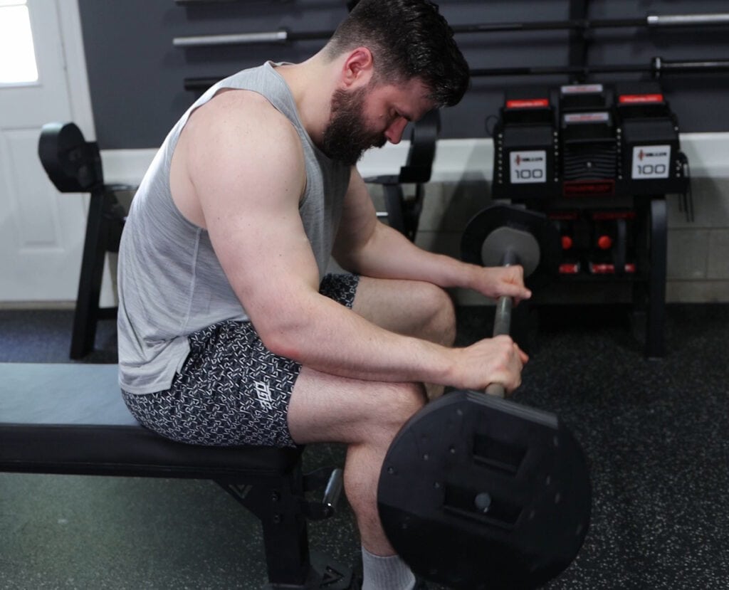 Wrist Extensions on the MX Select Adjustable Barbell