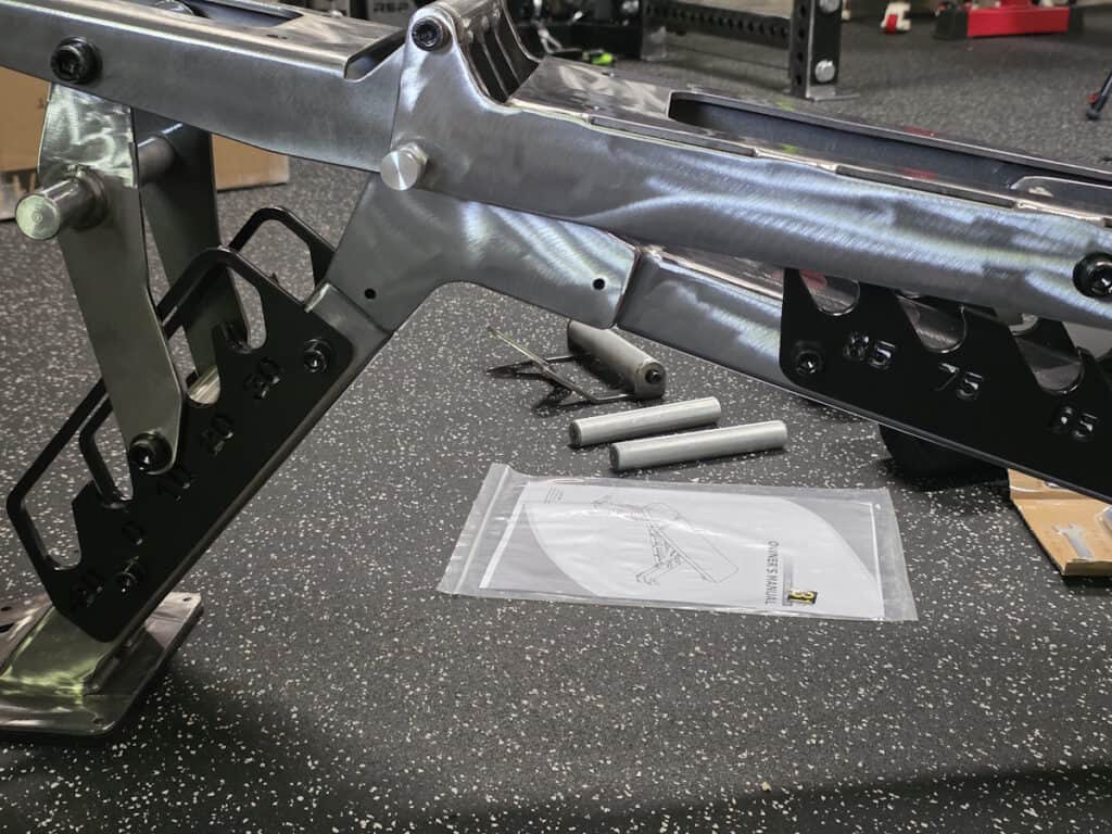 Black Rails on the Industrial Grind Finish Frame - Vulcan M-61 Bench