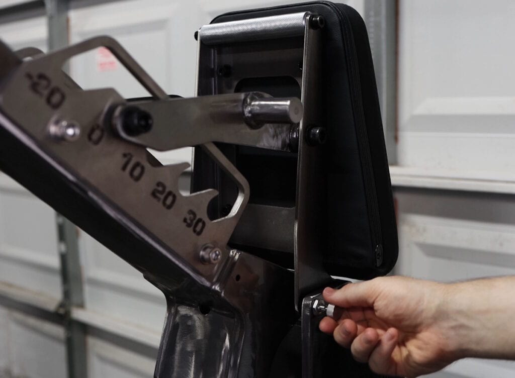 Using the Lockdown Pin on the Vulcan M-61 Multi-Bench