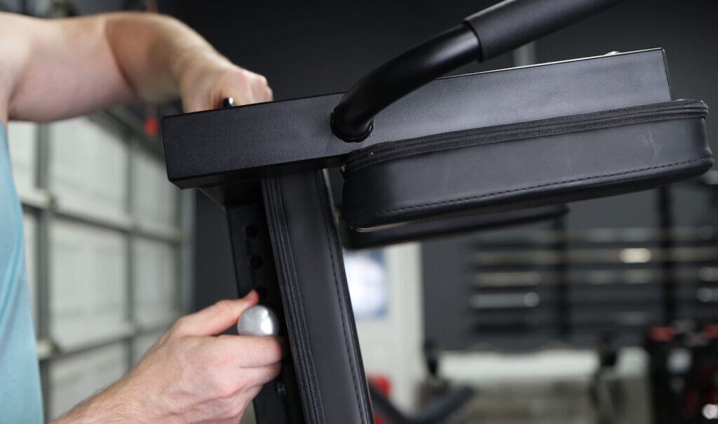 Height Settings on Shoulder Pad Attachment - Force USA Compact Leg Press & Hack Squat