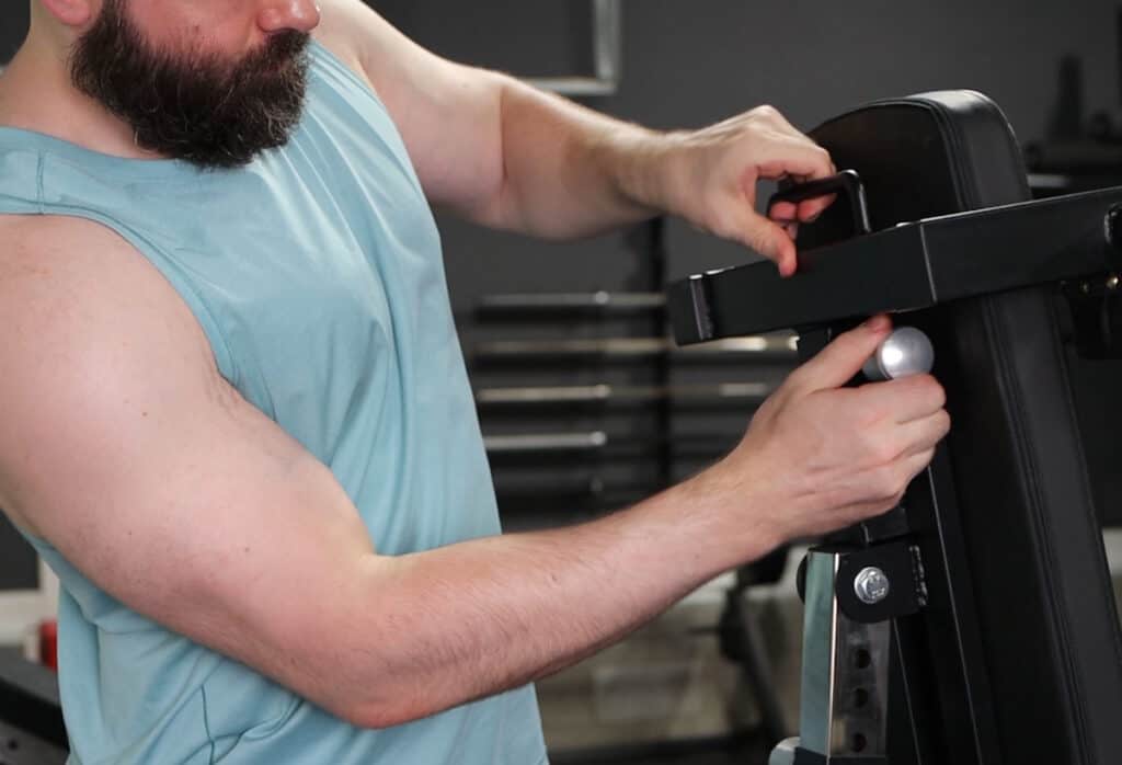 Pinch Warning - Shoulder Pad Attachment - Force USA Compact Leg Press & Hack Squat