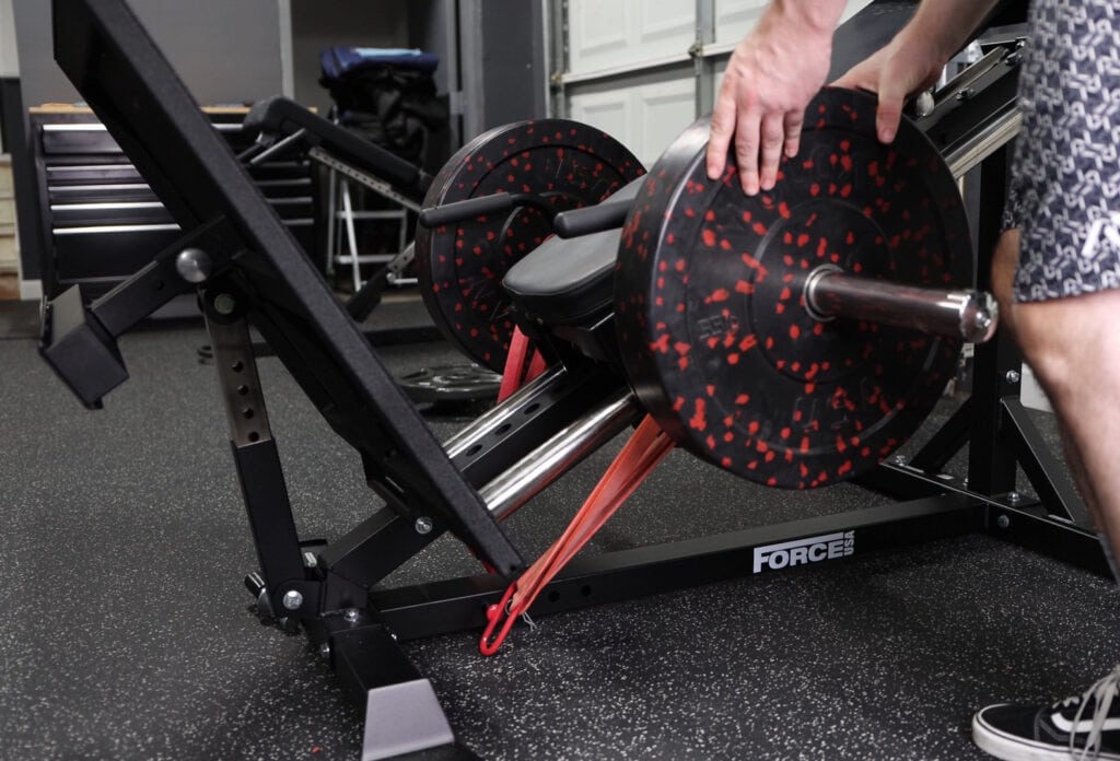 Plates and Bands on the Force USA Compact Leg Press & Hack Squat