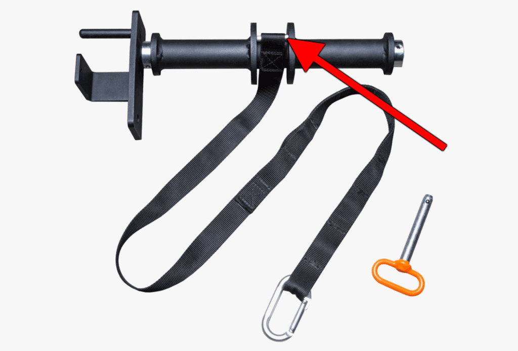 Strap-style Rack-Mounted Wrist Roller Attachment from Rogue Fitness
