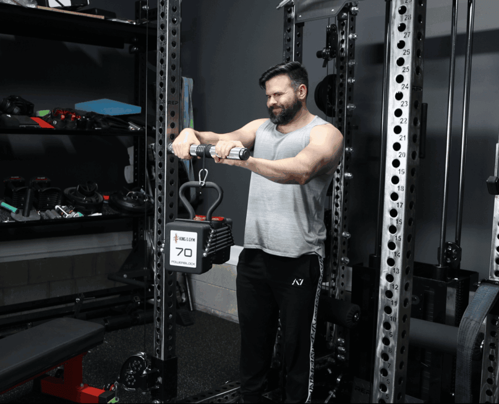 Experiencing the Intense Knurling on the JD Gym Equipped Wrist Roller During Working Set