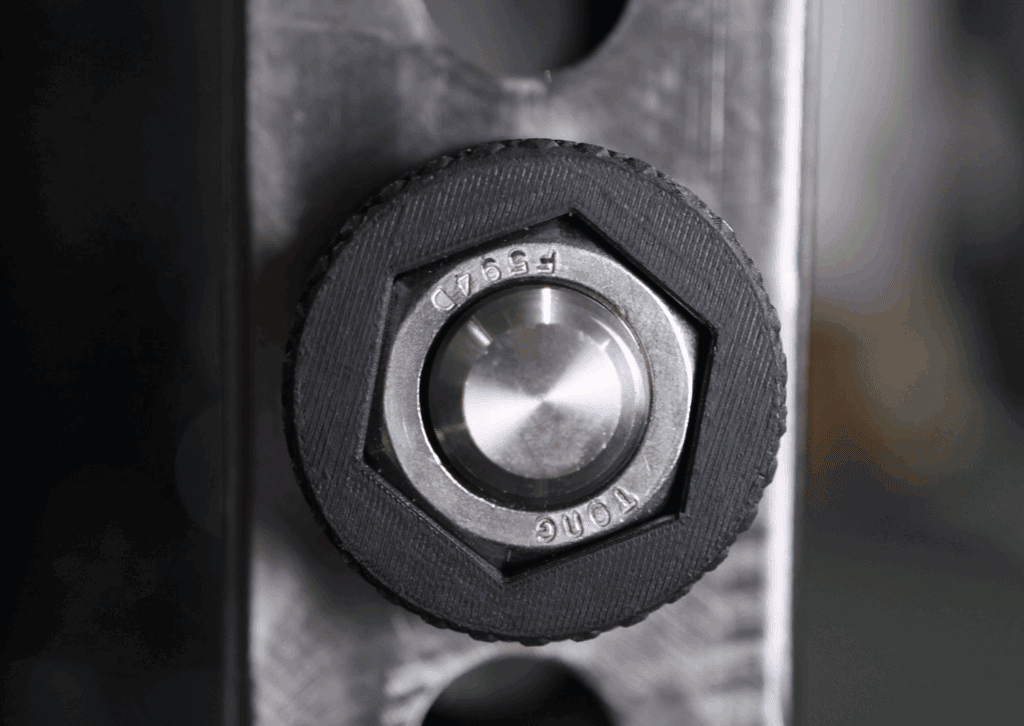 Mounting Nut on the Rack-Mounted JD Gym Equipped Wrist Roller