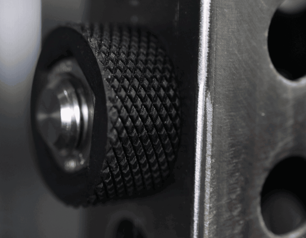 3D-Printed Knurled Cover on JD Gym Equipped Wrist Roller Mounting Nut