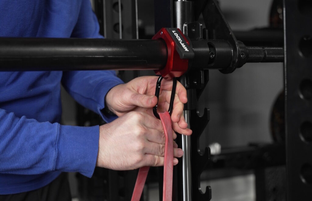 Lock-Jaw Machine Barbell Collar - Attaching Bands