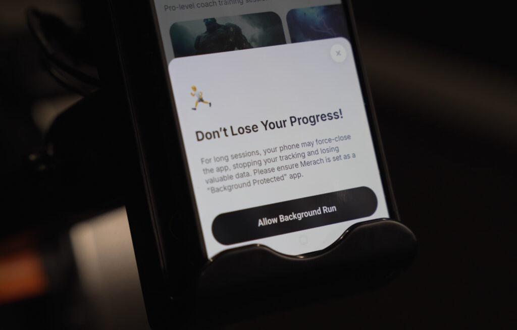 MERACH NovaRow R50 Air Rower - App - Background Running