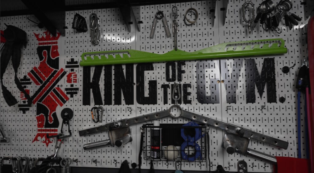 Wall Control for Organizing Home Gym Accessories