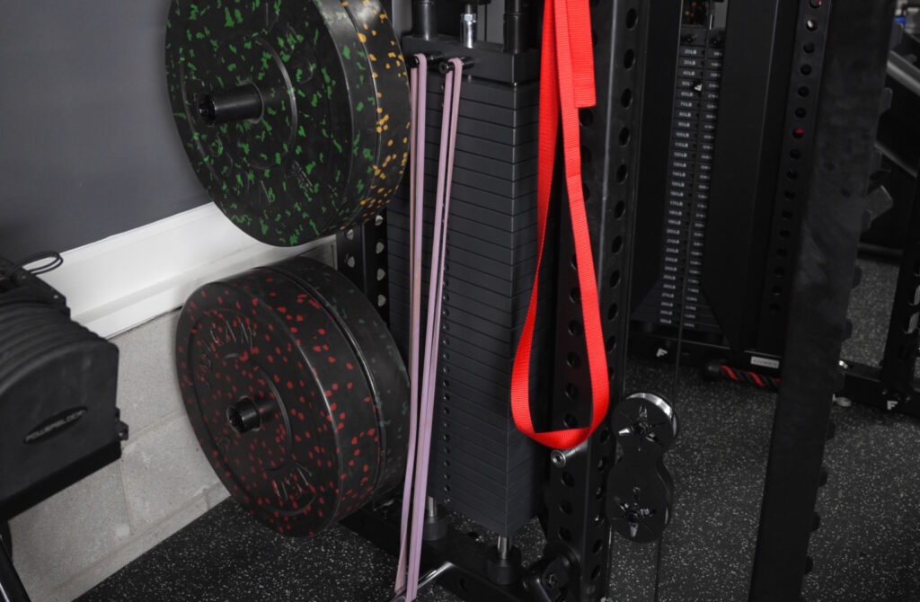 Force USA C20 Review - Integrated Band Pegs on Weight Stacks - Added Band Tension