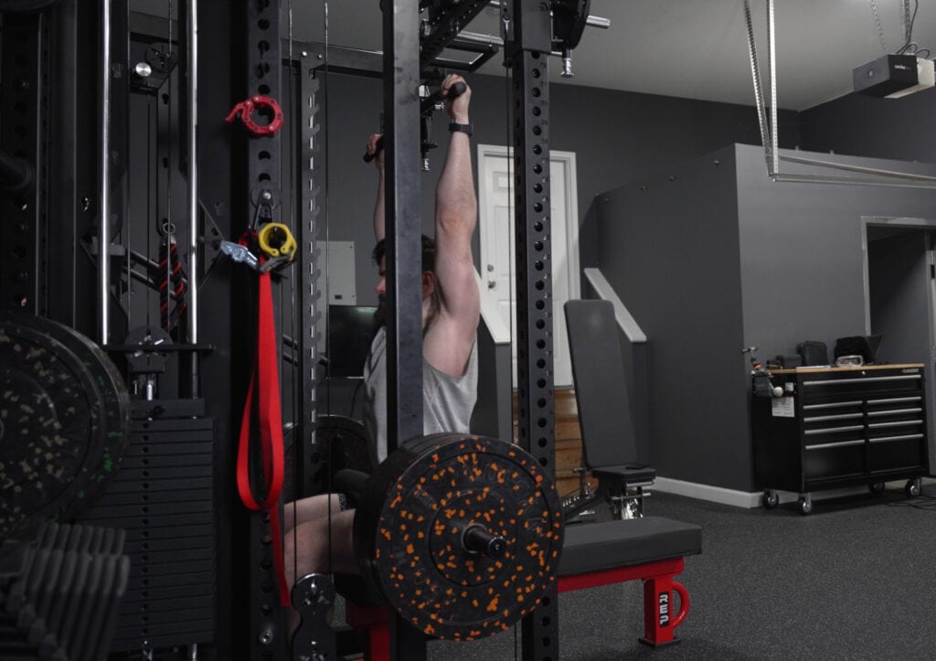 Force USA C20 Review - Lat Pulldown Leg Holder Setup - Smith Machine With Weight Plates