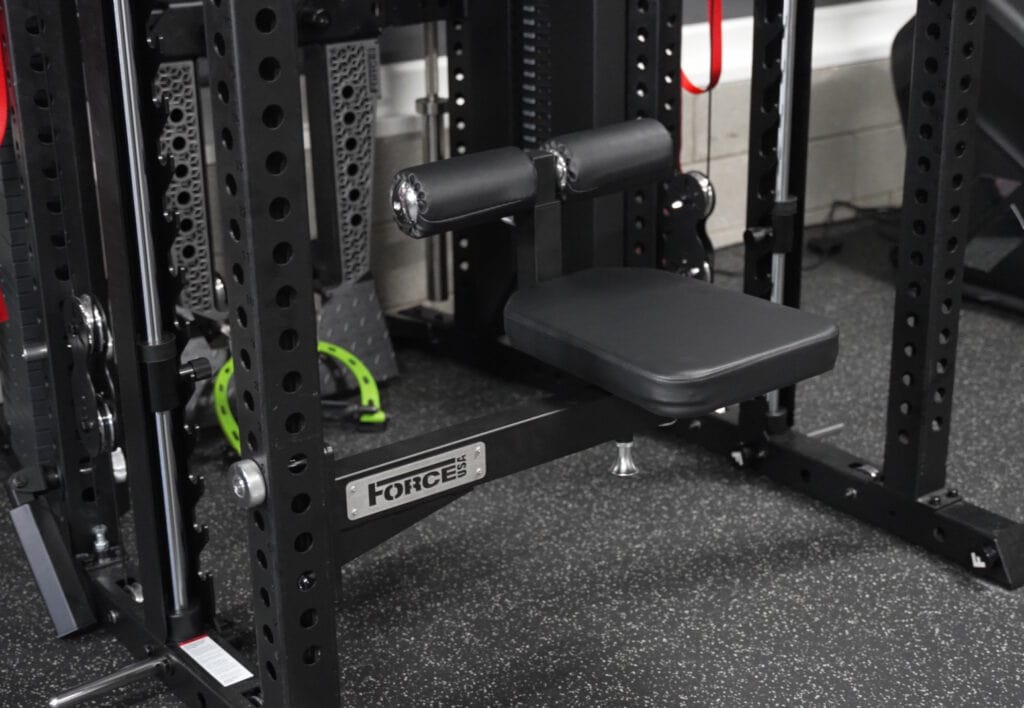 Force USA C20 Review - Lat Pulldown Leg Holder Setup - Swivel Seat
