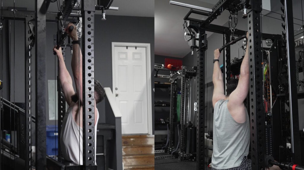 Force USA C20 Review - Lat Pulldown ROM Comparison with Different Connection Options