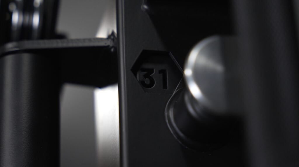 Force USA C20 Review - Number Window on Pulley Carriage Shows Height Setting