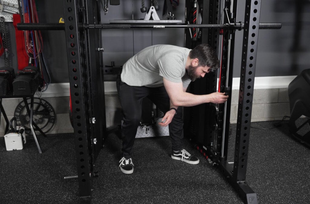 Force USA C20 Smith Machine - No Numbering on the Smith Settings - Safety Catches