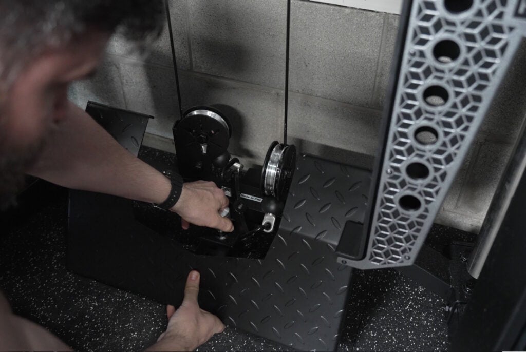 Force USA C20 - Stored Spotter Arms Blocking Footplate Adjustments