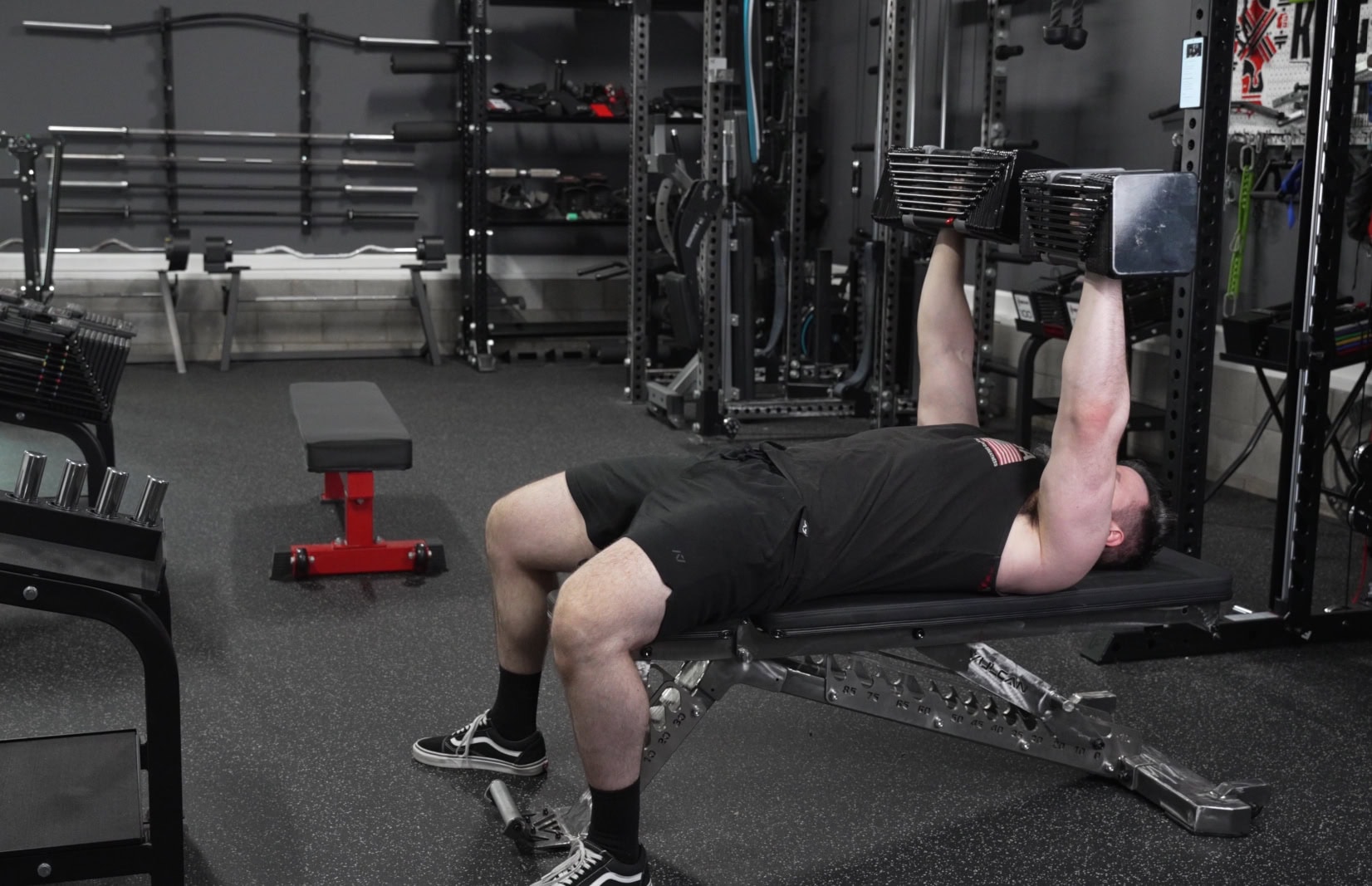Bench Pressing with the PowerBlock Elite EXP Dumbbells