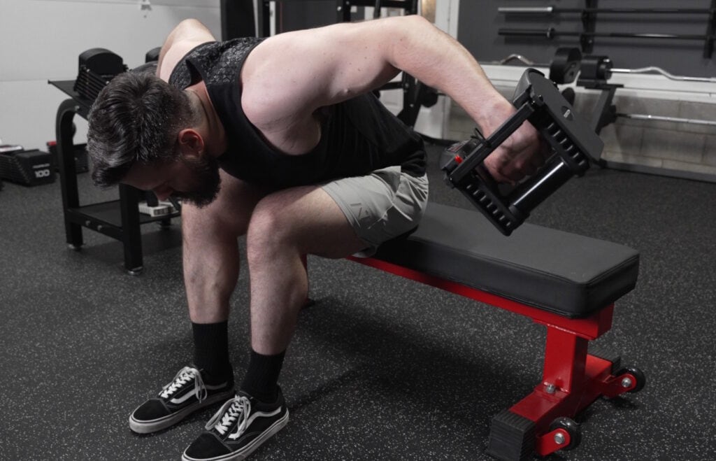 Bent Over Lateral Raise With the PowerBlock Pro 50 Adjustable Dumbbells