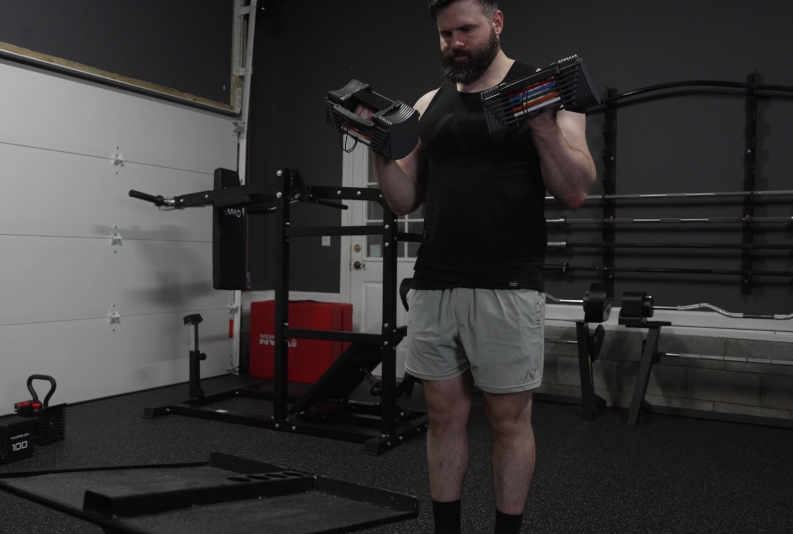 Biceps Curls With PowerBlock Sport 24 Adjustable Dumbbells