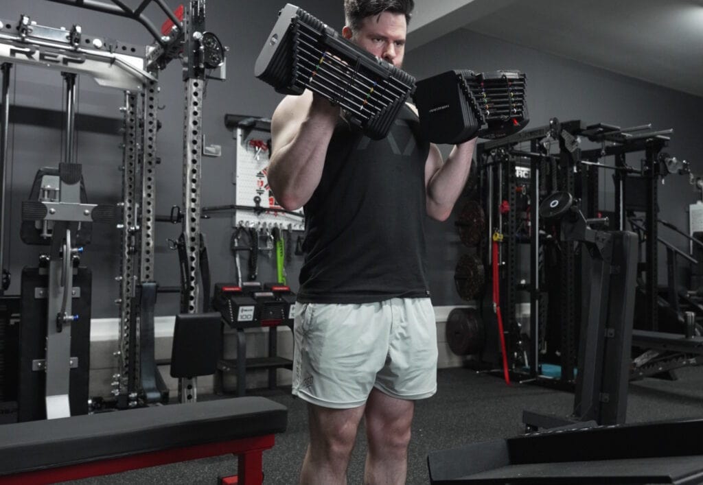 Biceps Curls with the PowerBlock Pro 50 Adjustable Dumbbells