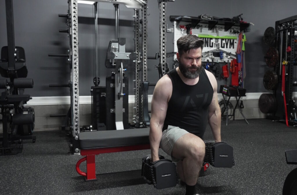 Bulgarian Split Squats With the PowerBlock Pro 50 Dumbbells
