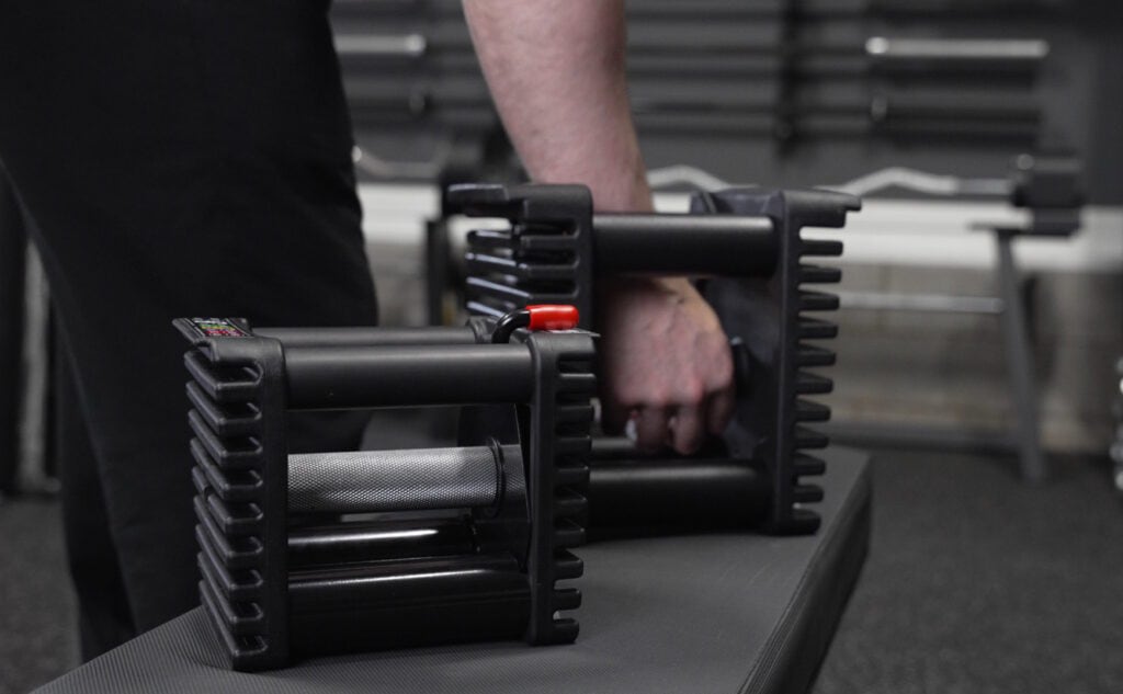 Deep Handles on PowerBlock Commercial Pro 125 175 Dumbbells