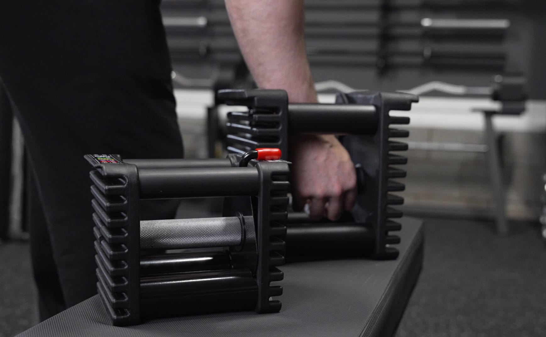 Deep Handles on PowerBlock Commercial Pro 125 175 Dumbbells