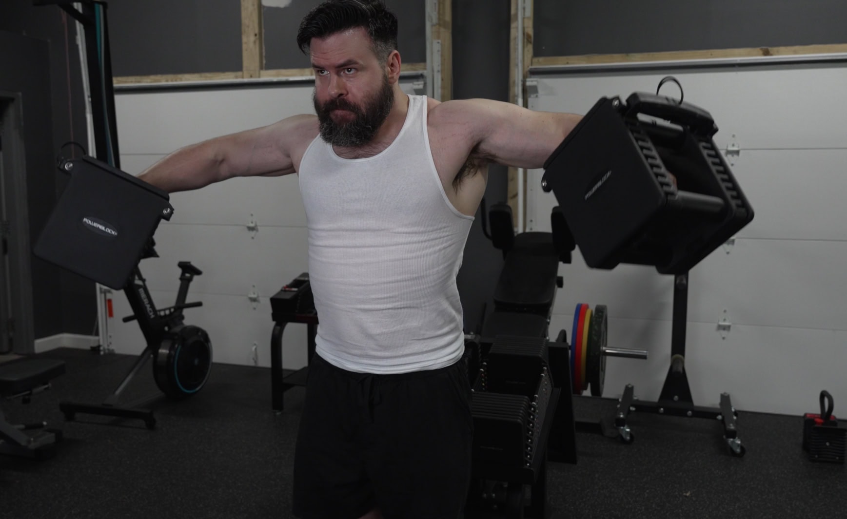 Lateral Raises With the PowerBlock Commercial Pro 125 175 Dumbbell Set