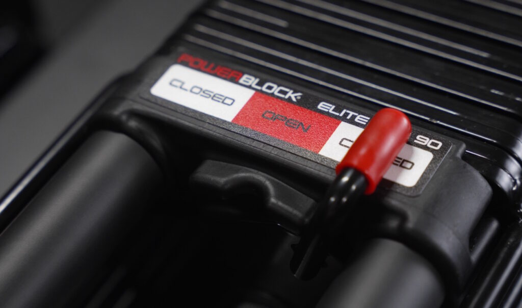 Manual Lever on PowerBlock Elite USA Adjustable Dumbbells