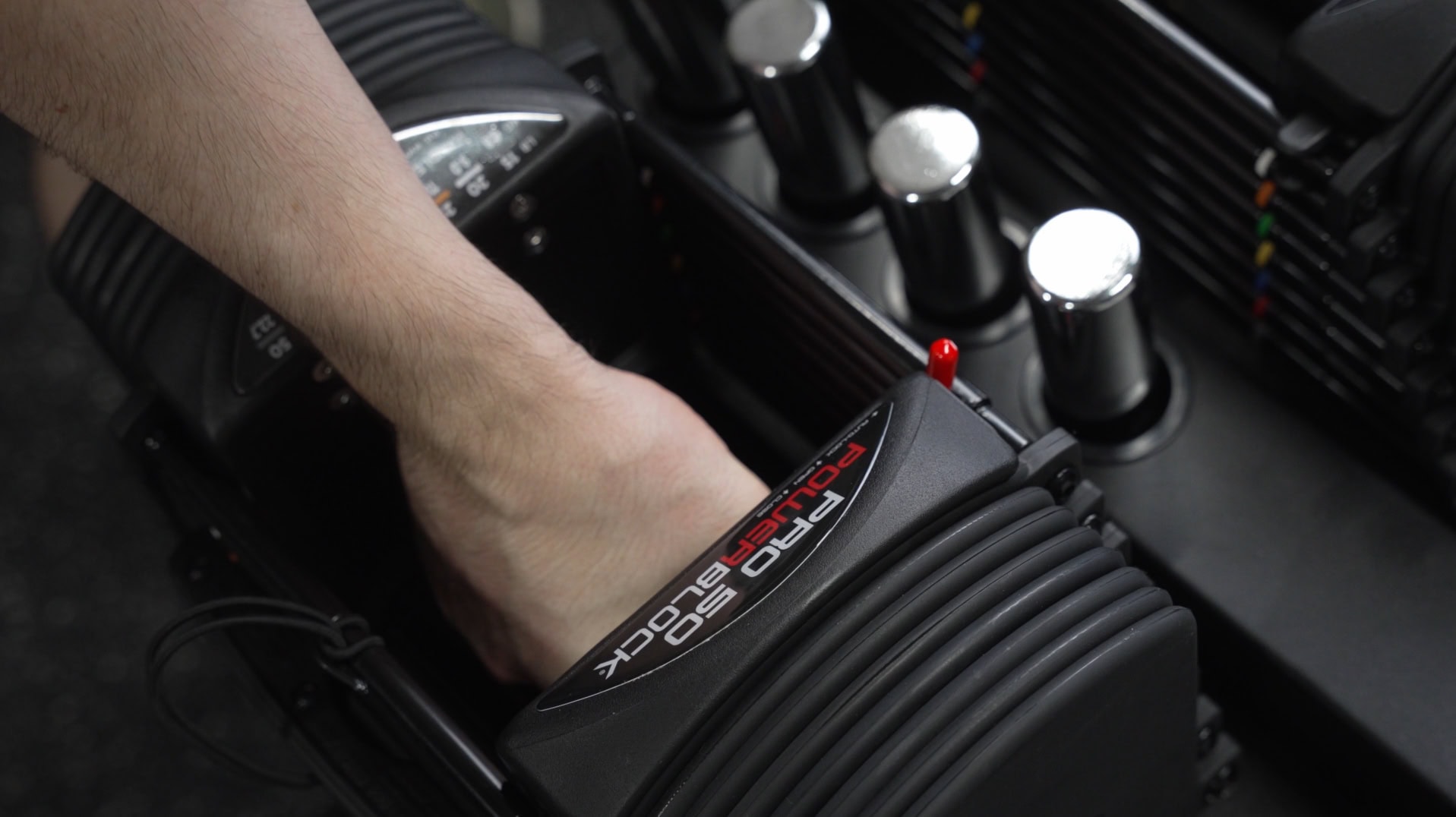 Open Handle Design - PowerBlock Adjustable Dumbbells