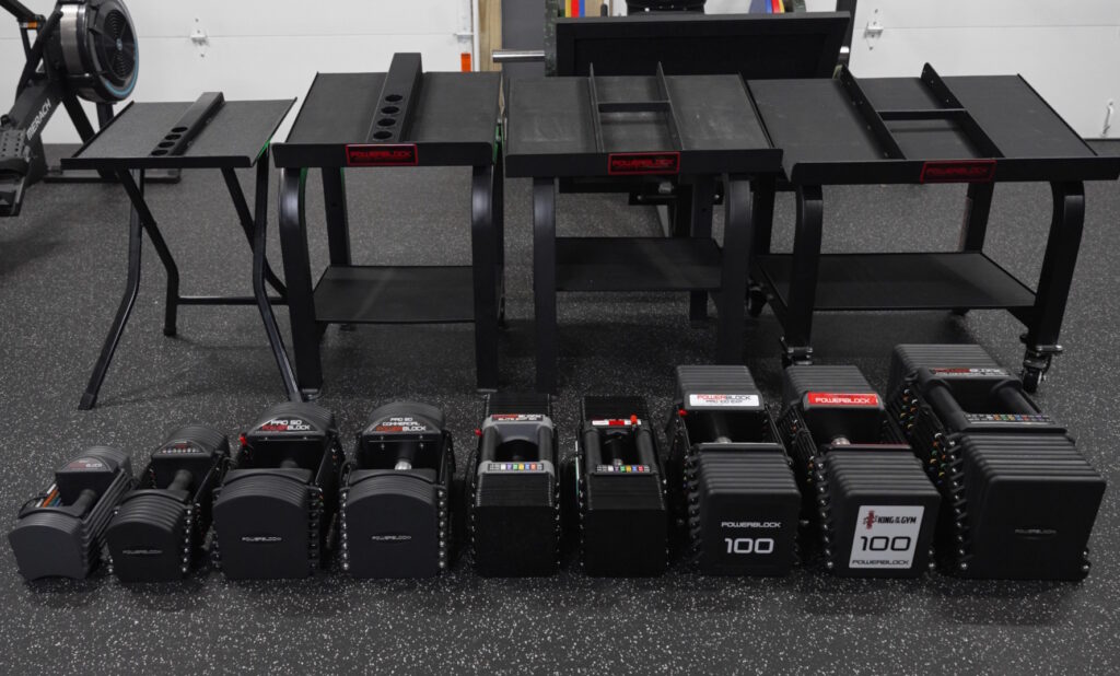 PowerBlock Dumbbells - Different Models and Stands