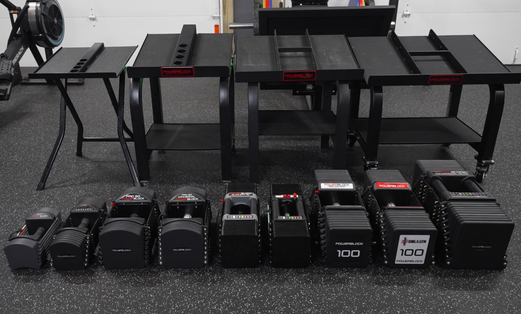 PowerBlock Dumbbells - Different Models and Stands