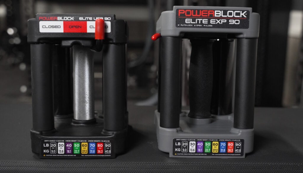 PowerBlock Elite EXP vs Elite USA - Handle Comparison