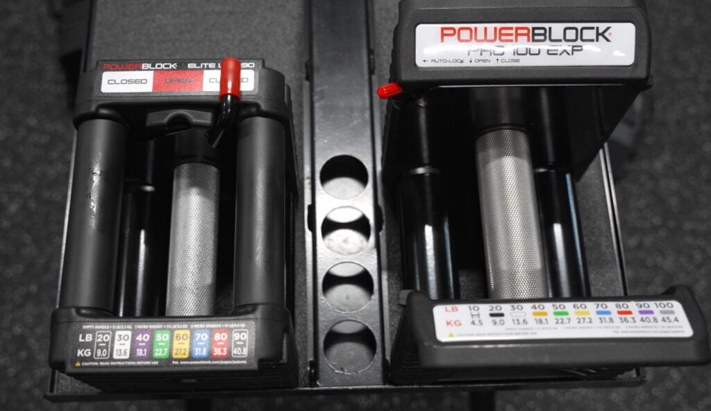 PowerBlock Elite USA vs Pro 100 EXP Handles