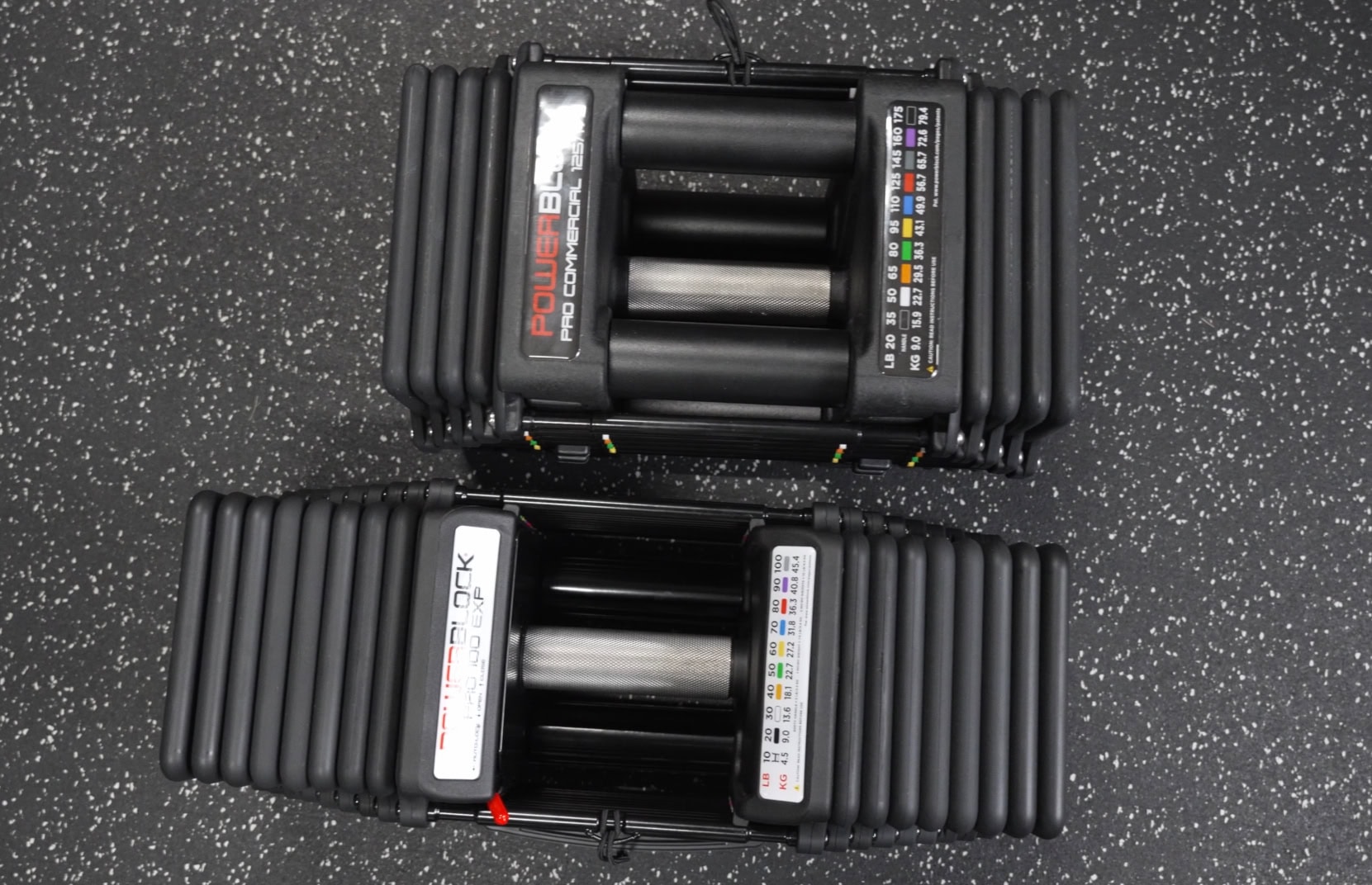 Surprisingly Compact Length Dimension on the PowerBlock Commercial Pro 125 175 Dumbbells