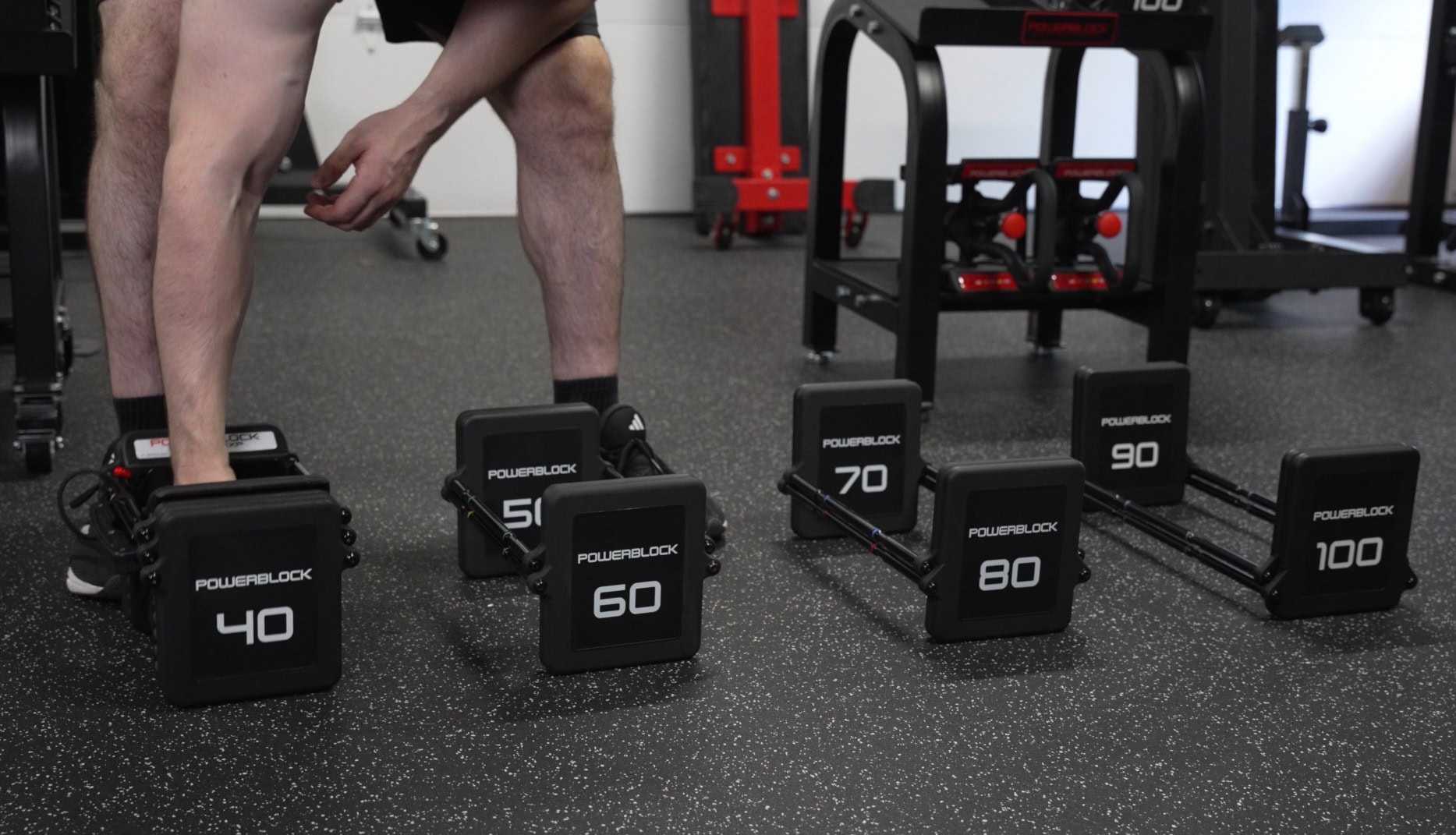 4 Expandable Stages on the PowerBlock Pro 100 EXP Adjustable Dumbbells