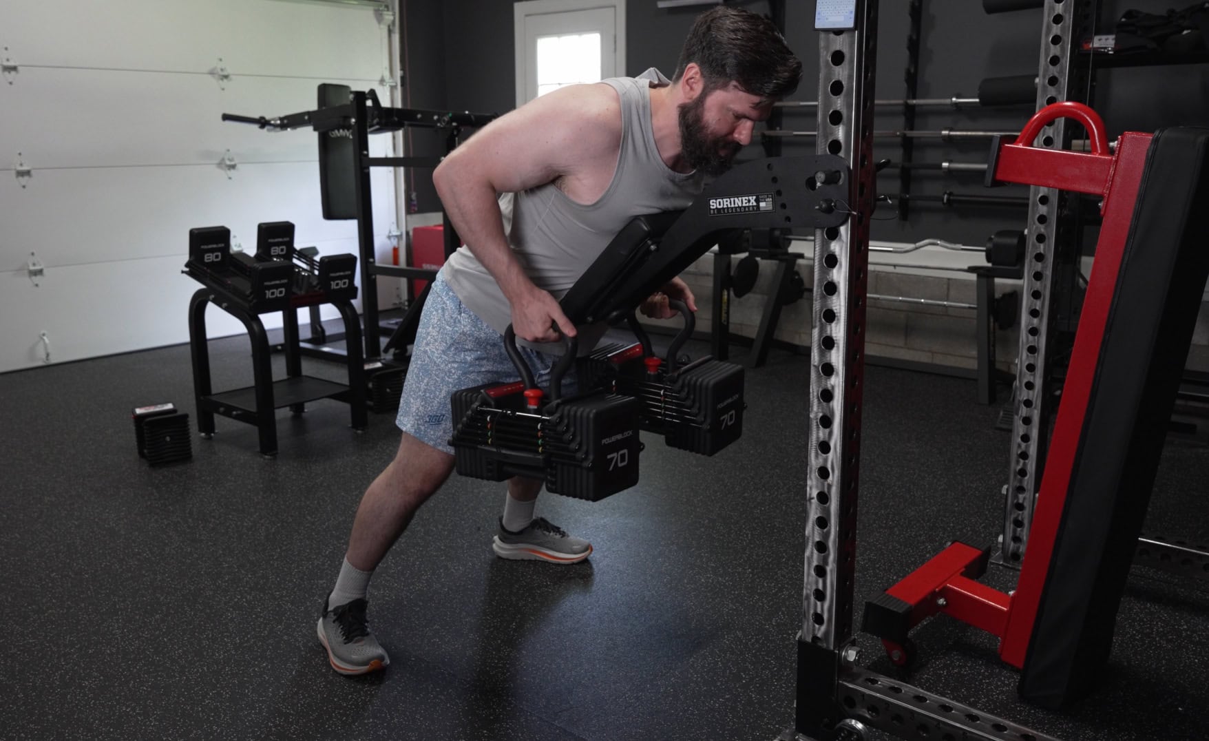 Chest-Supported Rows With the PowerBlock Pro 100 EXP Kettlebell Handles