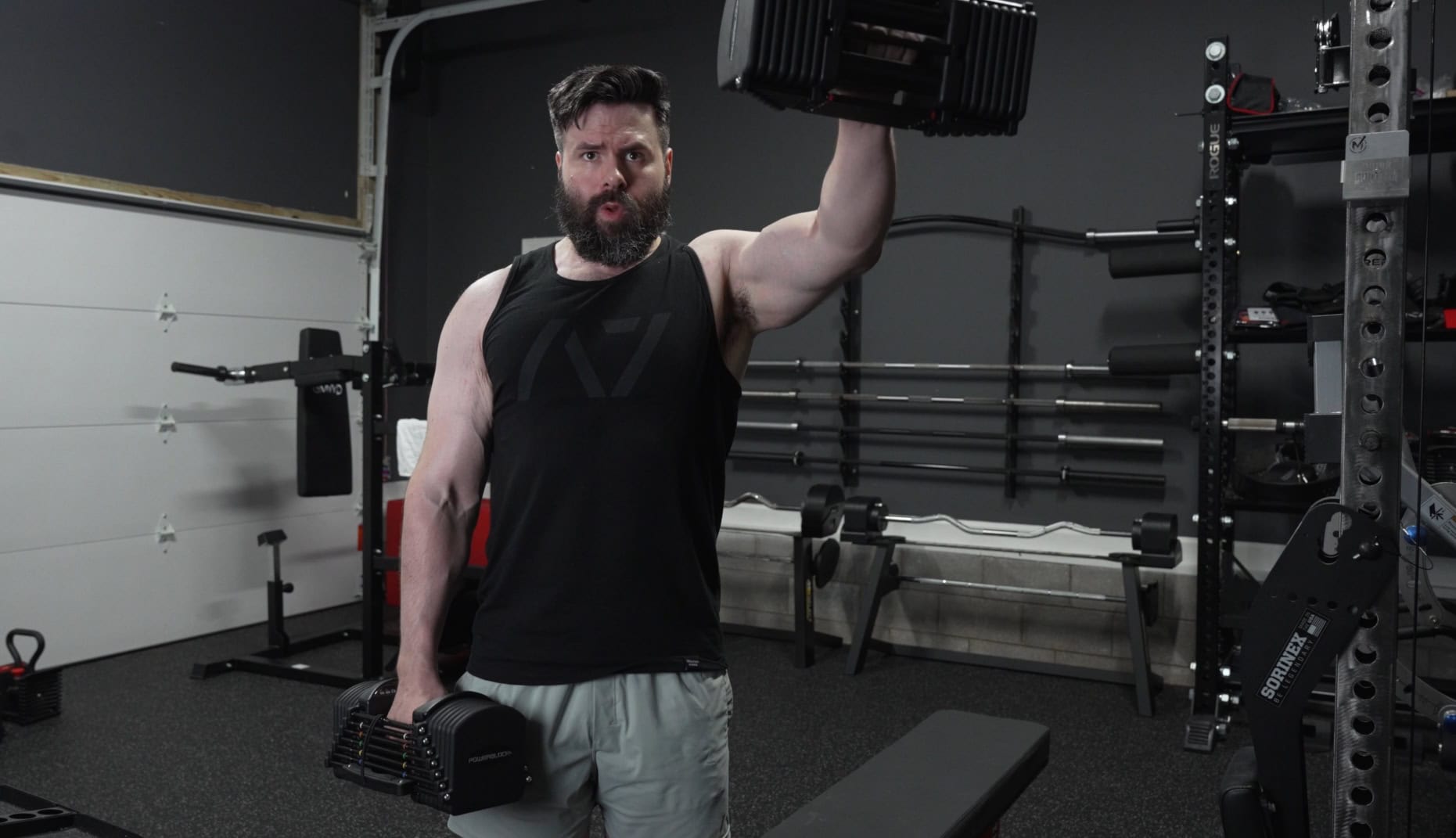 Front Raises With the PowerBlock Pro 32 Adjustable Dumbbells