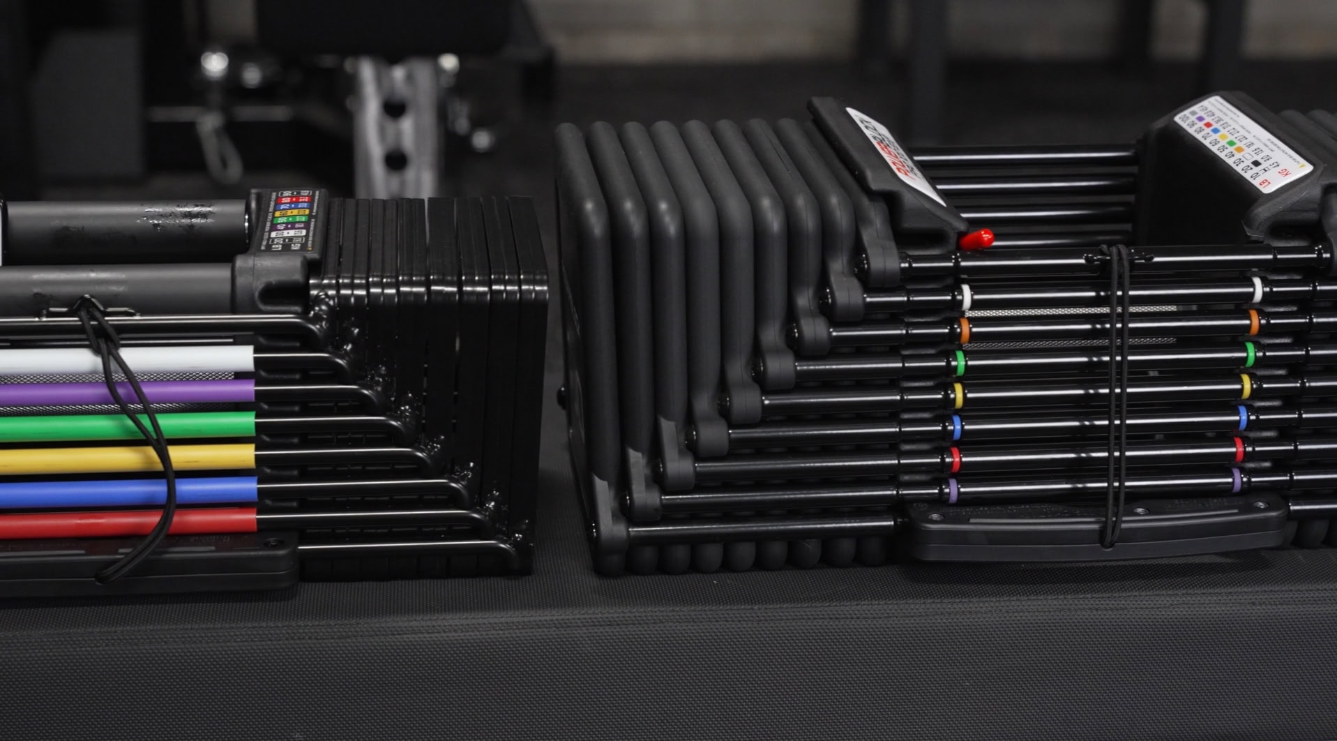 PowerBlock Pro 100 EXP vs Elite USA 90 - Ring Indicators and Open Handle on Pro 100 EXP